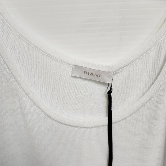 Riani Women's White Top W/Cut Out Sleeves & Knot Size 12 - Picture 7 of 13